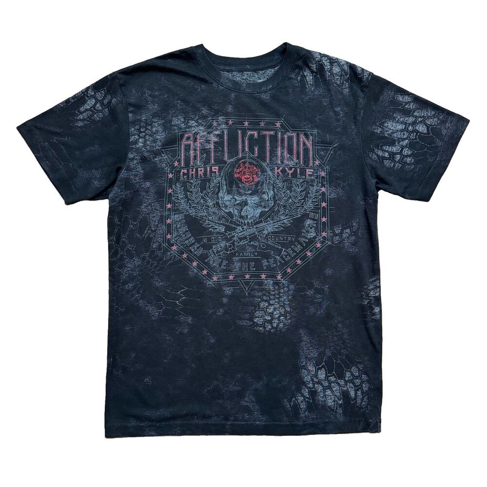 Affliction Live Fast Chris Kyle American Sniper Men’s M Double Sided T-shirt